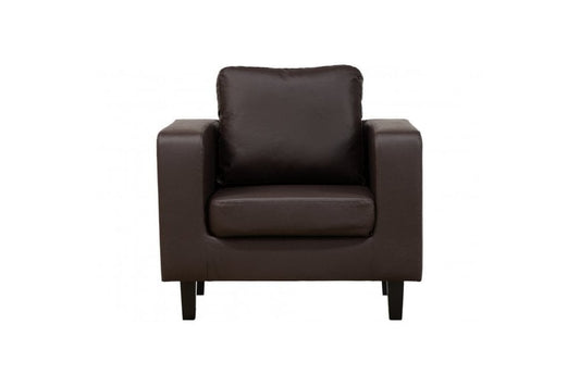Outlet Box Brown Leather Armchair