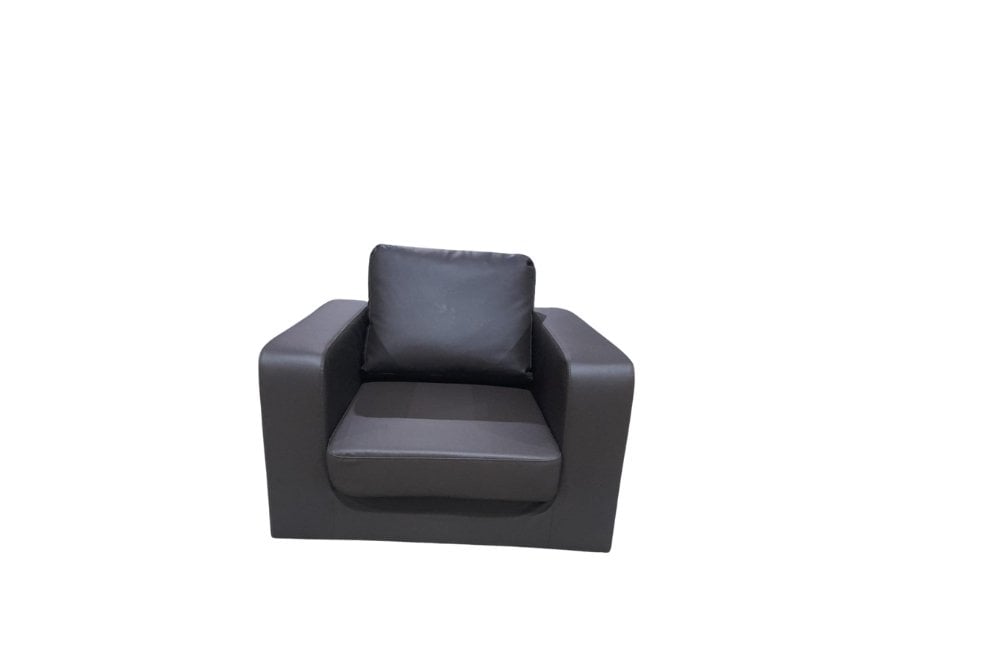 Outlet Box Brown Leather Armchair