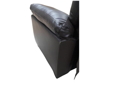 Outlet Kansas Brown Leather Modern Armchair