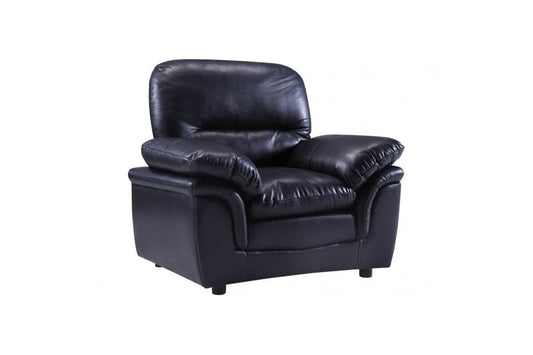Outlet Verona Black Leather Armchair