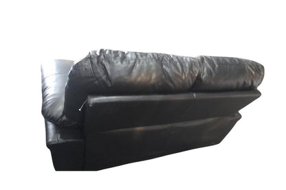 Outlet Verona Black Leather 2 Seater Sofa