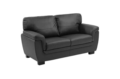 Outlet Lazar Black Leather 2 Seater Sofa