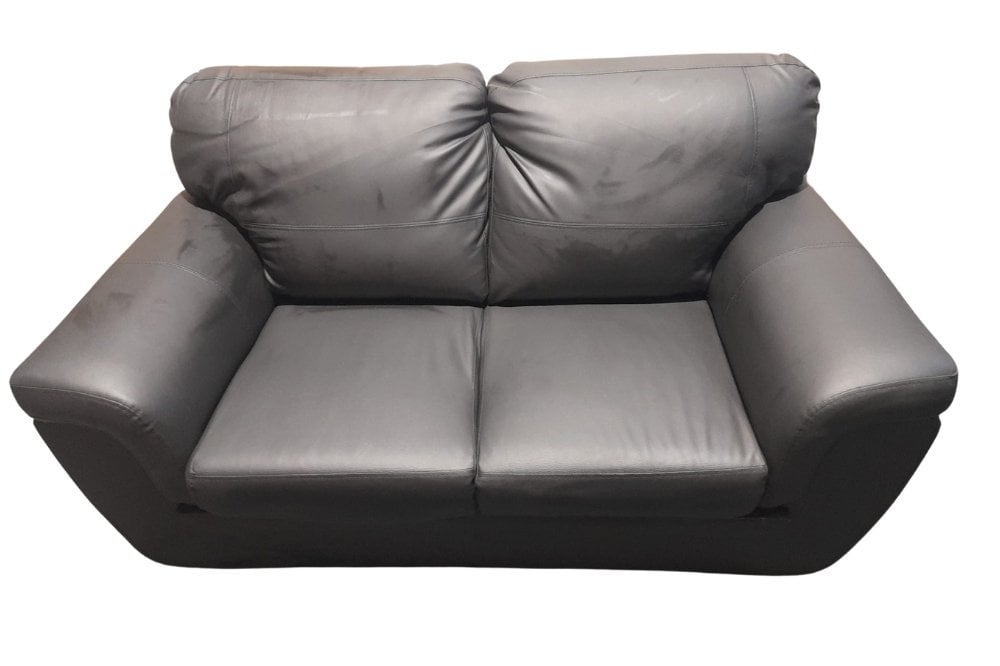 Outlet Lazar Black Leather 2 Seater Sofa
