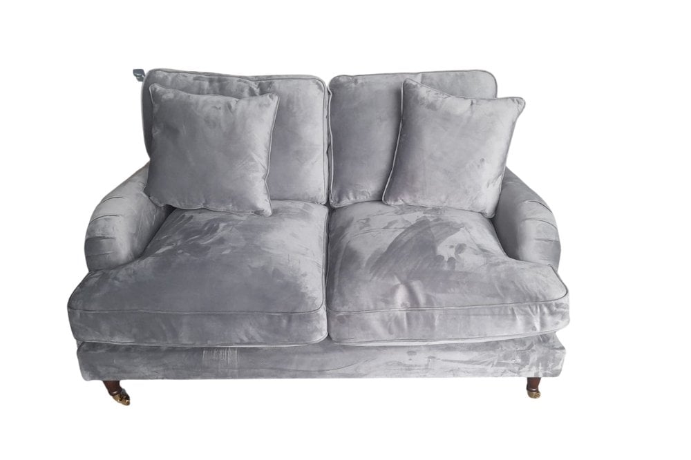 Outlet Rupert Grey Velvet 2 Seater Sofa