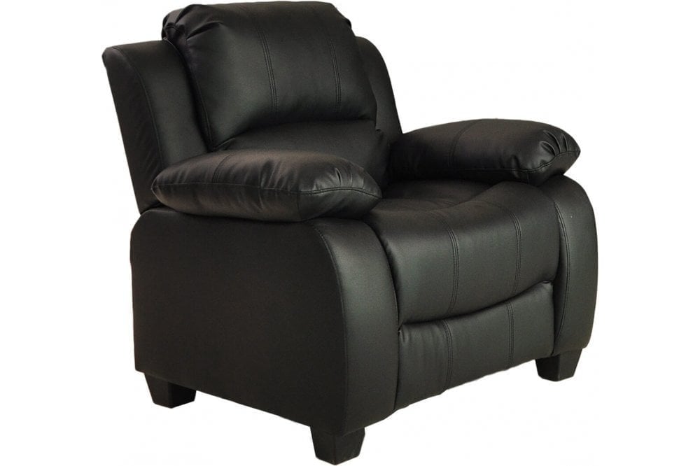 Outlet Valerie Black Leather Armchair