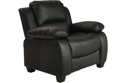 Outlet Valerie Black Leather Armchair