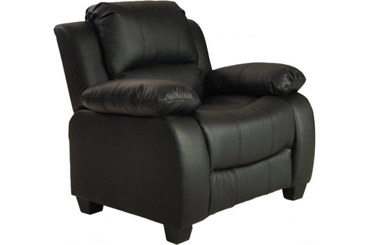 Outlet Valerie Black Leather Armchair