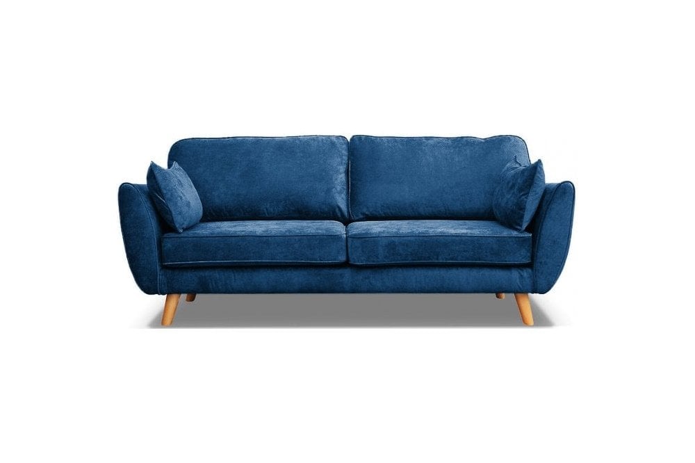 Outlet Connection Zinc Blue Fabric 3 Seater Sofa