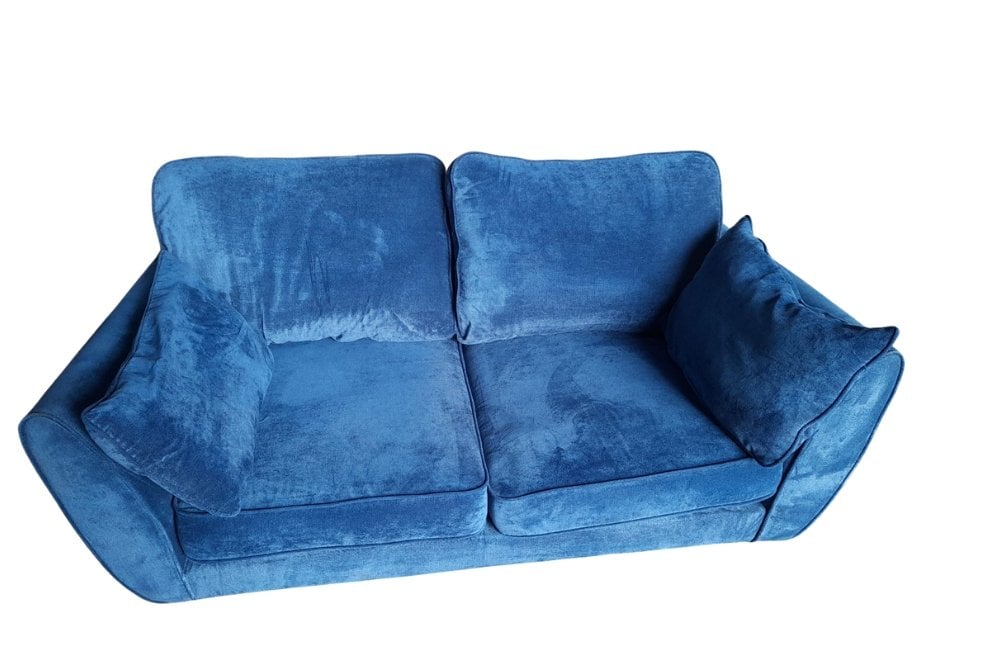 Outlet Connection Zinc Blue Fabric 2 Seater Sofa