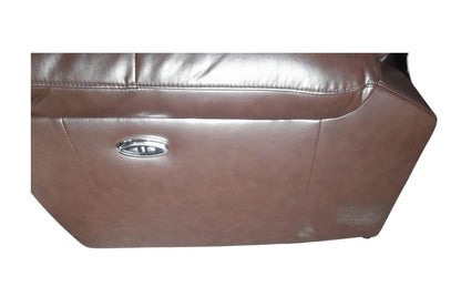 outlet henry brown and cream 2 seater leather electric recliner