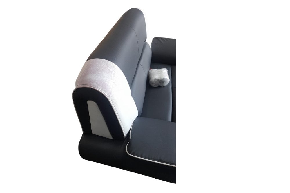 Outlet Passers Grey And White Leather 2 seater