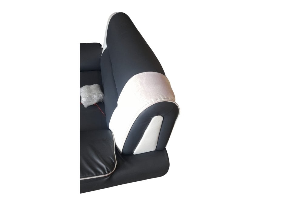 Outlet Passers Grey And White Leather 2 seater