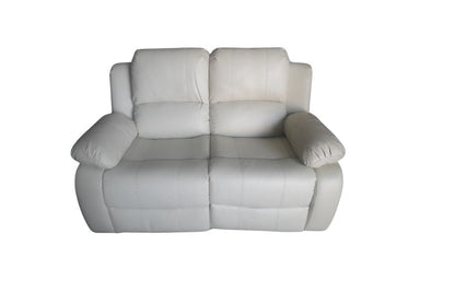 Outlet Valencia Cream Leather 2 Seater Recliner Sofa