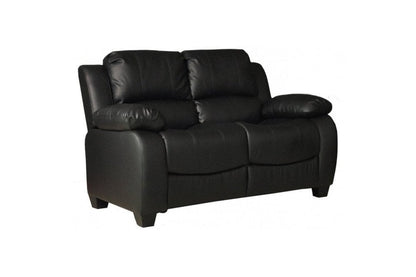 Outlet Valerie Black Leather 2 Seater Sofa