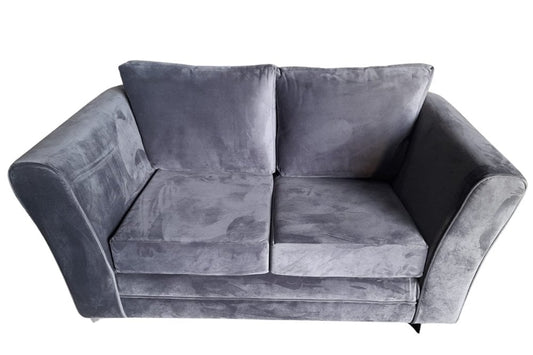 Outlet Plush Vegas Grey Fabric 2 Seater Sofa