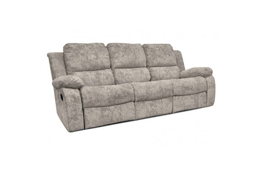 Outlet Valencia Truffle Fabric 3 Seater Recliner Sofa