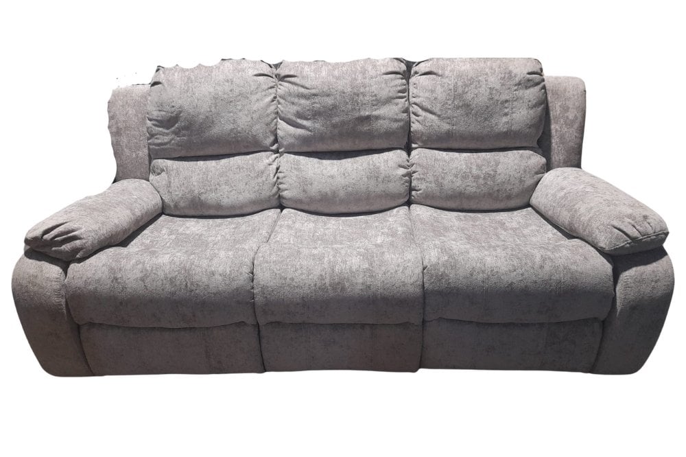 Outlet Valencia Truffle Fabric 3 Seater Recliner Sofa
