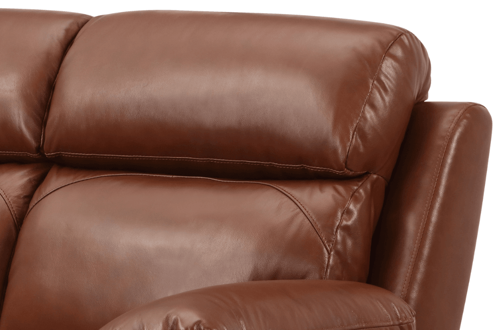 Renato Genuine Leather Tan Electric Power Recliner 3 Seater