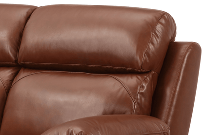Renato Genuine Leather Tan Electric Power Recliner 3 Seater