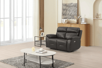 Renato Genuine Leather Grey Electric Power Recliner 2 Seater - Furniture Instore