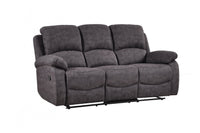 Roma Grey Fabric Recliner 3 Seater Sofa