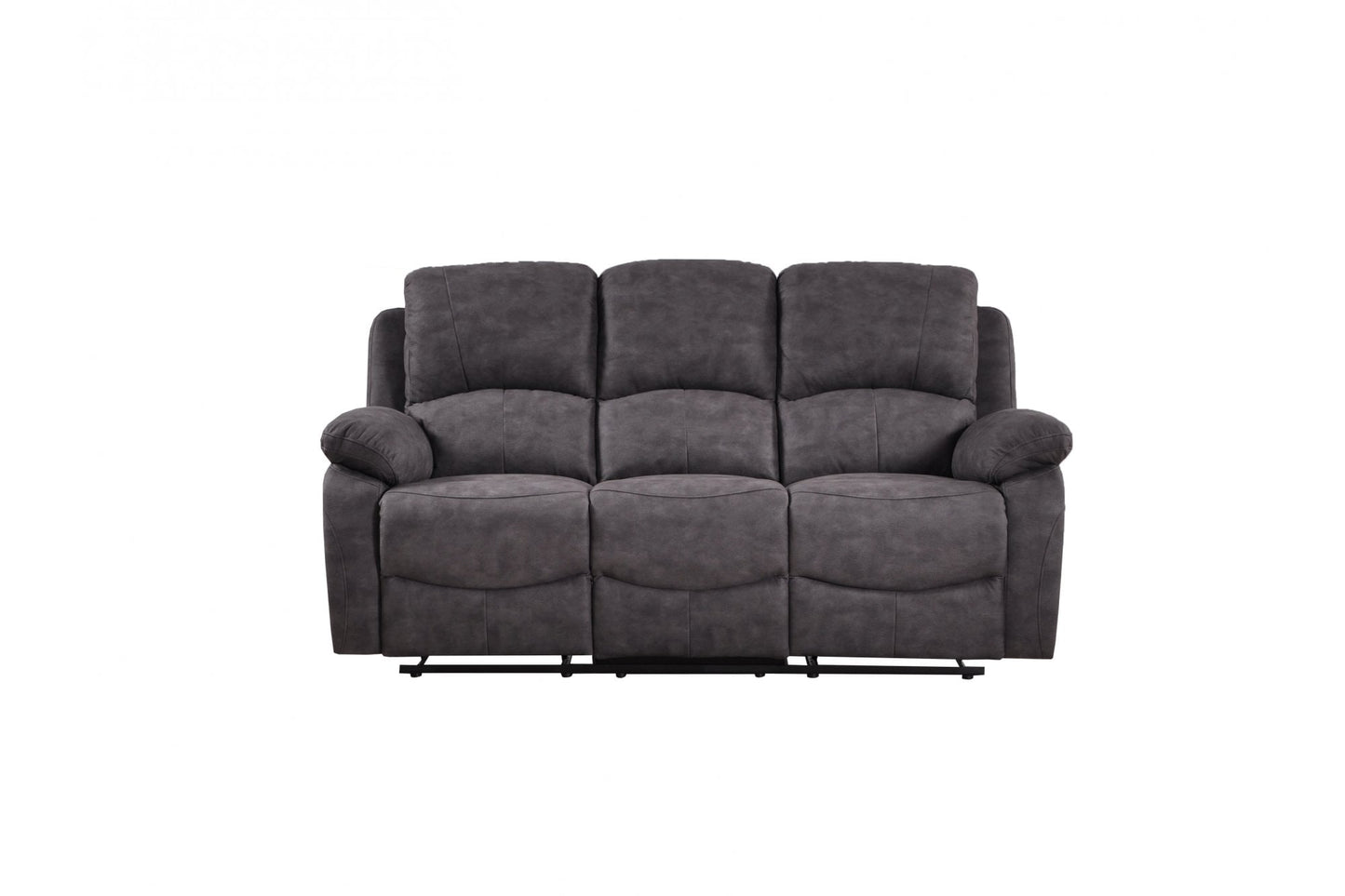 Roma Grey Fabric Recliner 3 Seater Sofa