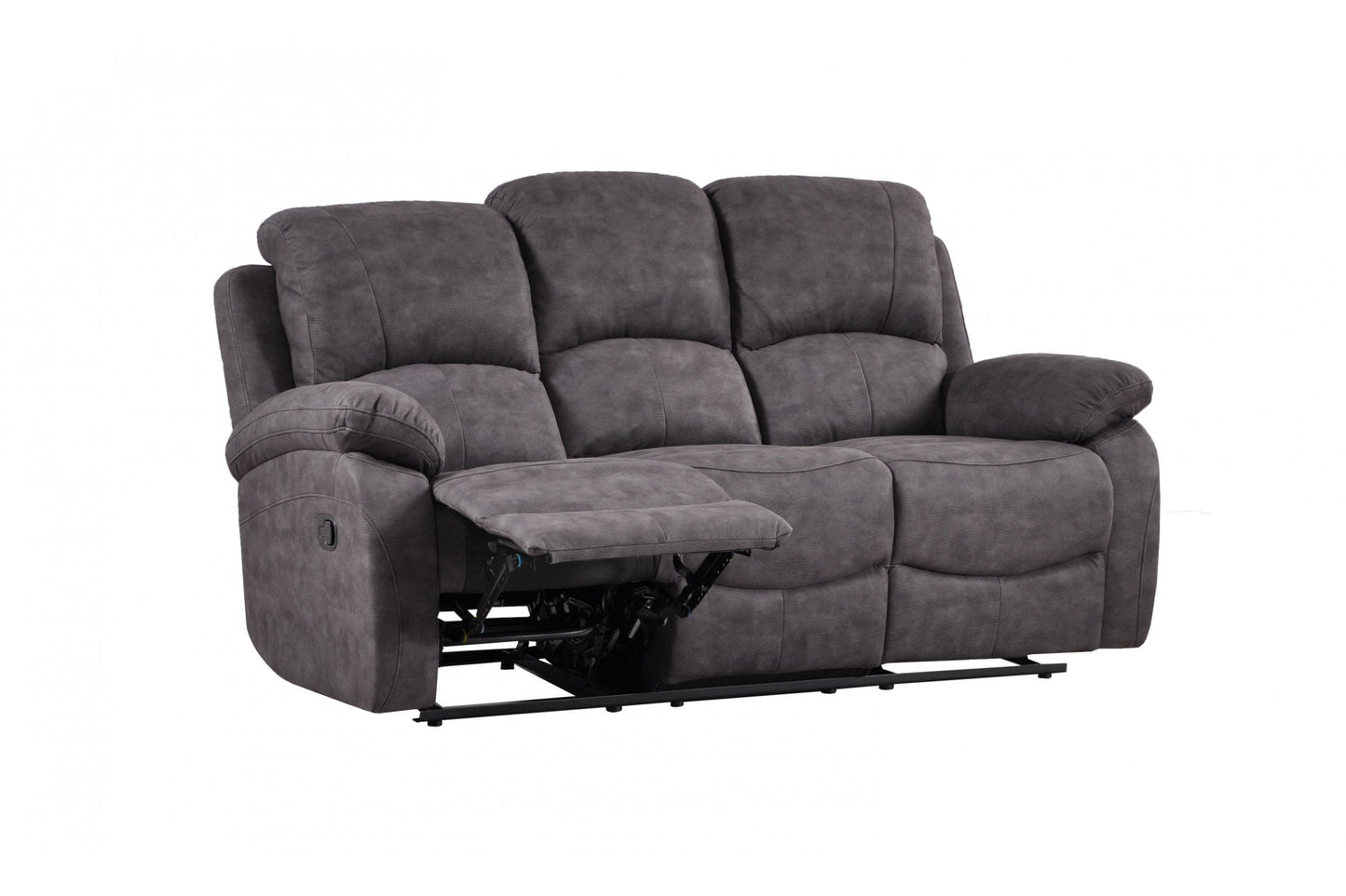 Roma Grey Fabric Recliner 3+3 Seater Sofa Set
