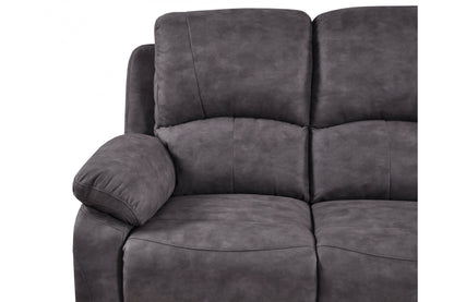 Roma Grey Fabric Recliner 3+3 Seater Sofa Set