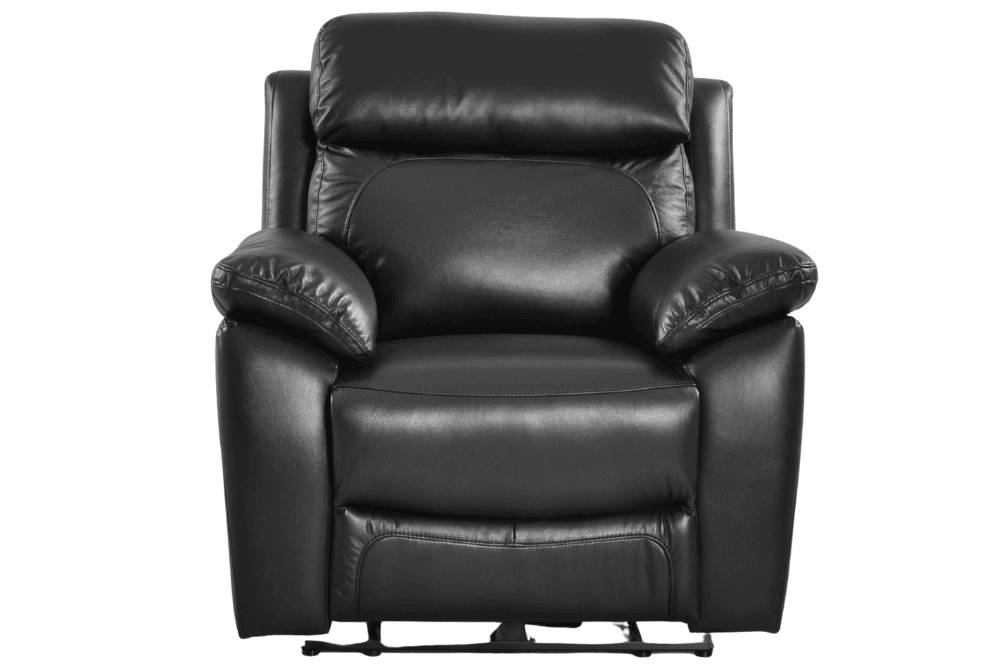 Dandrea Genuine Leather Black  Electric Power Recliner Armchair
