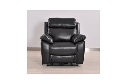Dandrea Genuine Leather Black  Electric Power Recliner Armchair