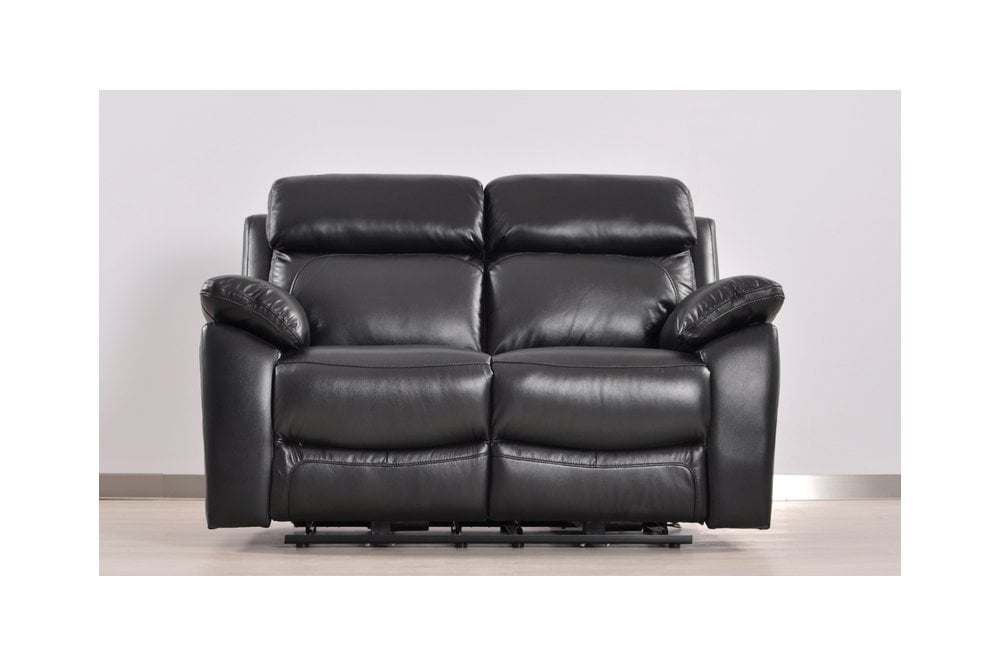 Dandrea Genuine Leather Black  Electric Power Recliner 2 Seater