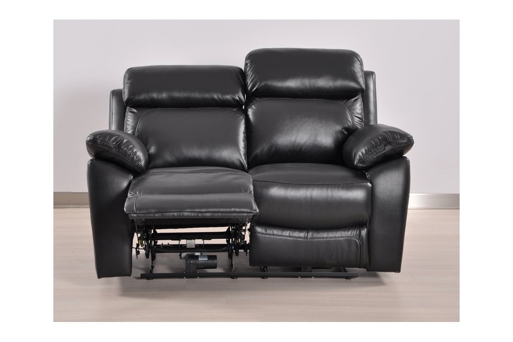 Dandrea Genuine Leather Black  Electric Power Recliner 2 Seater