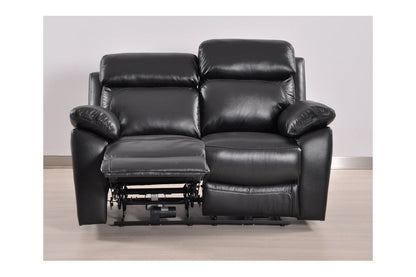 Dandrea Genuine Leather Black  Electric Power Recliner 2 Seater