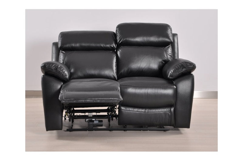 Dandrea Genuine Leather Black Electric Power Recliner 2 Seater - Furniture Instore