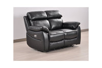 Dandrea Genuine Leather Black Electric Power Recliner 2 Seater - Furniture Instore