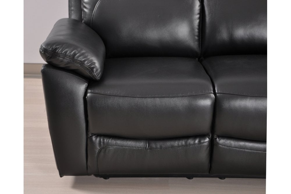 Dandrea Genuine Leather Black  Electric Power Recliner 2 Seater