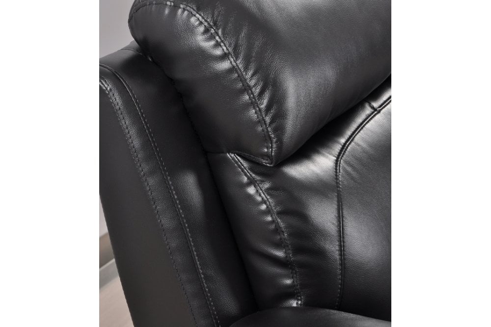 Dandrea Genuine Leather Black  Electric Power Recliner 2 Seater