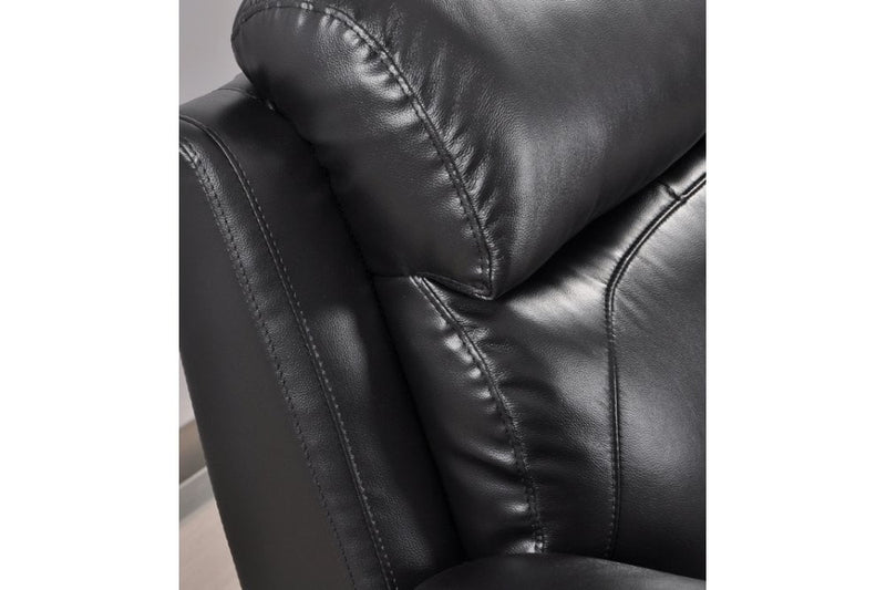 Dandrea Genuine Leather Black Electric Power Recliner 2 Seater - Furniture Instore