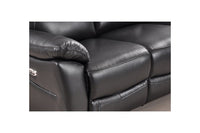 Dandrea Genuine Leather Black Electric Power Recliner 2 Seater - Furniture Instore