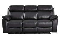 Dandrea Genuine Leather Black Electric Power Recliner 3 Seater