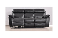 Dandrea Genuine Leather Black Electric Power Recliner 3 Seater - Furniture Instore
