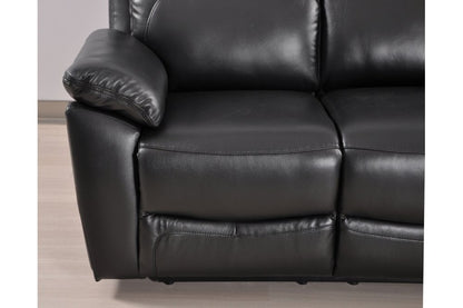 Dandrea Genuine Leather Black Electric Power Recliner 3 Seater