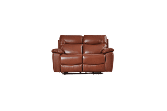 Amarien Genuine Leather Tan Electric Power Recliner 2 Seater