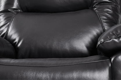 Amarien Genuine Leather Black Electric Power Recliner 2 Seater