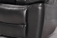 Amarien Genuine Leather Black Electric Power Recliner 3 Seater - Furniture Instore
