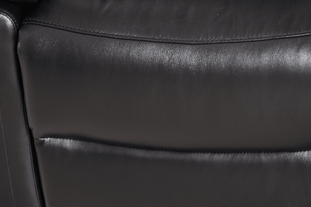 Amarien Genuine Leather Black Electric Power Recliner 3 Seater