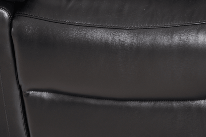 Amarien Genuine Leather Black Electric Power Recliner 3 Seater
