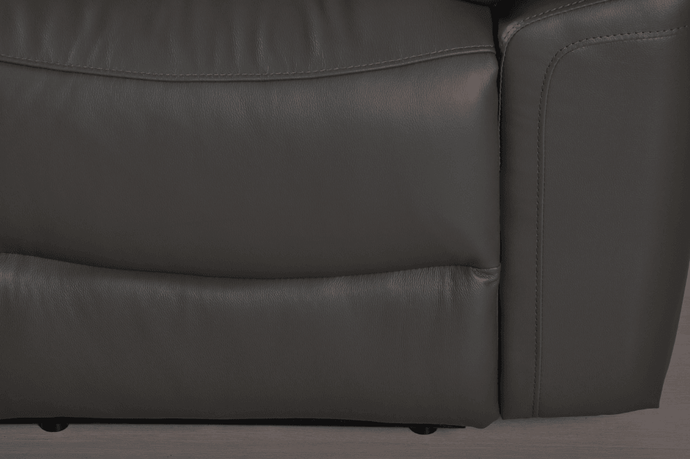 Amarien Genuine Leather Grey Electric Power Recliner Armchair