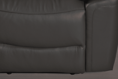 Amarien Genuine Leather Grey Electric Power Recliner Armchair