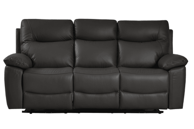 Amarien Genuine Leather Grey Electric Power Recliner 3 Seater